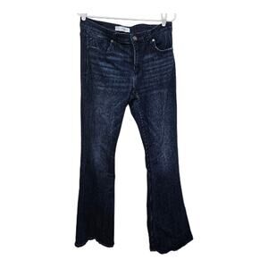 KanCan Distressed Flare Jeans Womens 13 30 Dark Wash Stretch